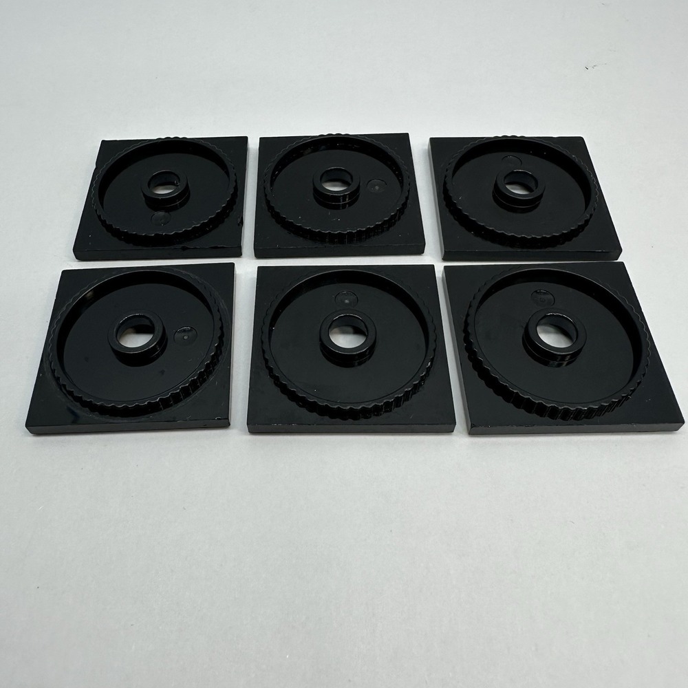 LEGO® Part‎ #61485 Black Turntable 4 x 4 Square Base, Locking Lot Of 6